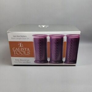 Calista Tools Ion Hot Heating Rollers Short Style Set Add Body Wave Curl To Hair
